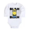 Дитячий бодік Minion blah blah Білий фото