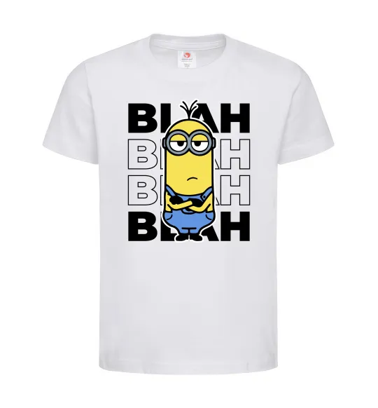 Дитяча футболка Minion blah blah Білий фото