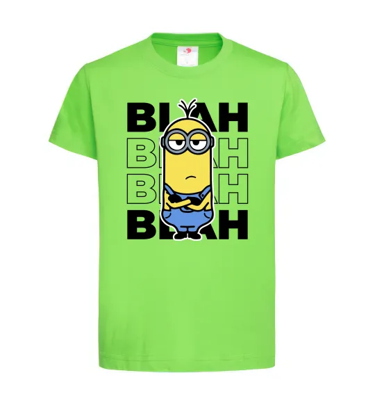 Дитяча футболка Minion blah blah Лаймовий фото