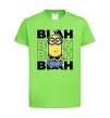 Дитяча футболка Minion blah blah Лаймовий фото