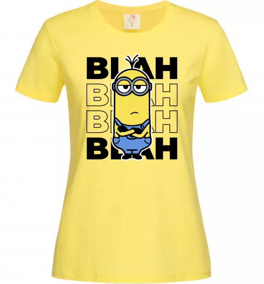 Жіноча футболка Minion blah blah Лимонний фото