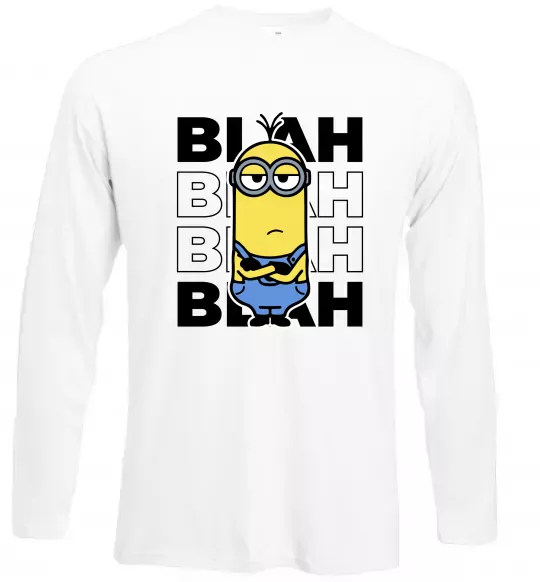 Лонгслів Minion blah blah Білий фото