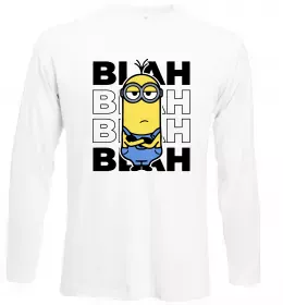 Лонгслив Minion blah blah Белый фото