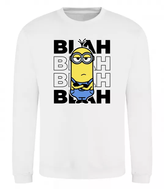 Світшот Minion blah blah Білий фото