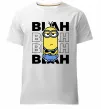 Чоловіча преміум футболка Minion blah blah Білий фото