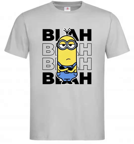 Чоловіча футболка Minion blah blah Сірий фото