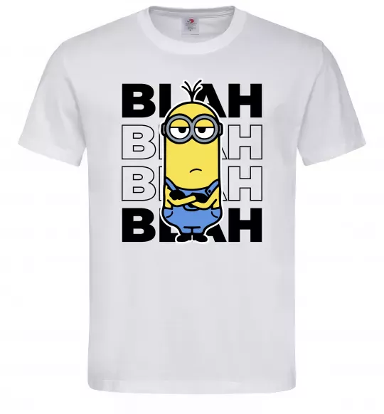 Чоловіча футболка Minion blah blah Білий фото