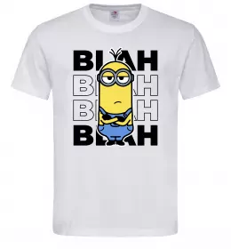 Чоловіча футболка Minion blah blah Білий фото