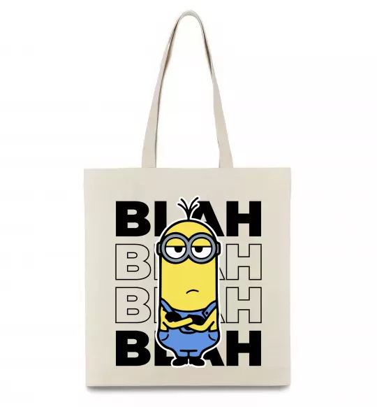 Еко-сумка Minion blah blah Бежевий фото