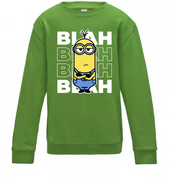 Дитячий світшот Minion blah blah Лаймовий фото