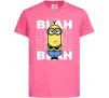Детская футболка Minion blah blah Ярко-розовый фото