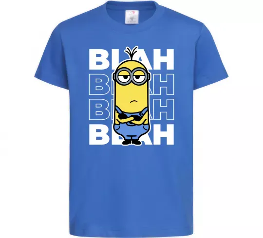 Детская футболка Minion blah blah Ярко-синий фото
