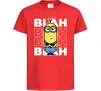 Детская футболка Minion blah blah Красный фото
