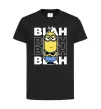Дитяча футболка Minion blah blah Чорний фото