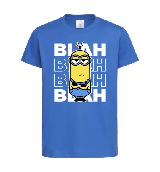 Дитяча футболка Minion blah blah Яскраво-синій фото