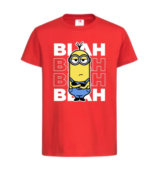 Дитяча футболка Minion blah blah Червоний фото