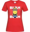 Жіноча футболка Minion blah blah Червоний фото