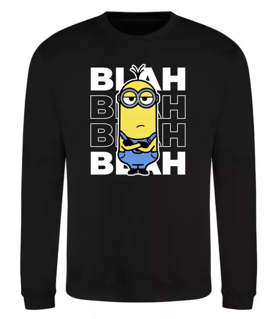 Світшот Minion blah blah Чорний фото