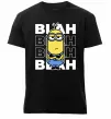 Чоловіча преміум футболка Minion blah blah Чорний фото
