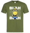 Чоловіча футболка Minion blah blah Оливковий фото