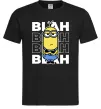 Чоловіча футболка Minion blah blah Чорний фото