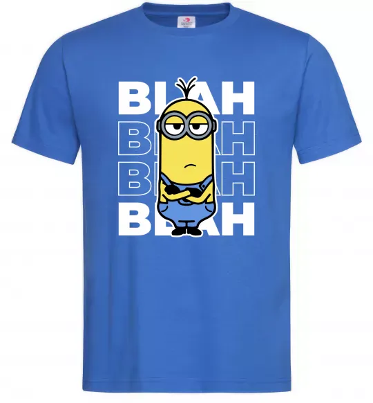Чоловіча футболка Minion blah blah Яскраво-синій фото