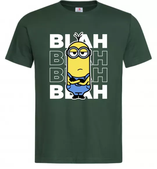 Чоловіча футболка Minion blah blah Темно-зелений фото
