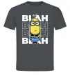 Чоловіча футболка Minion blah blah Графіт фото
