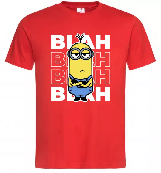 Чоловіча футболка Minion blah blah Червоний фото