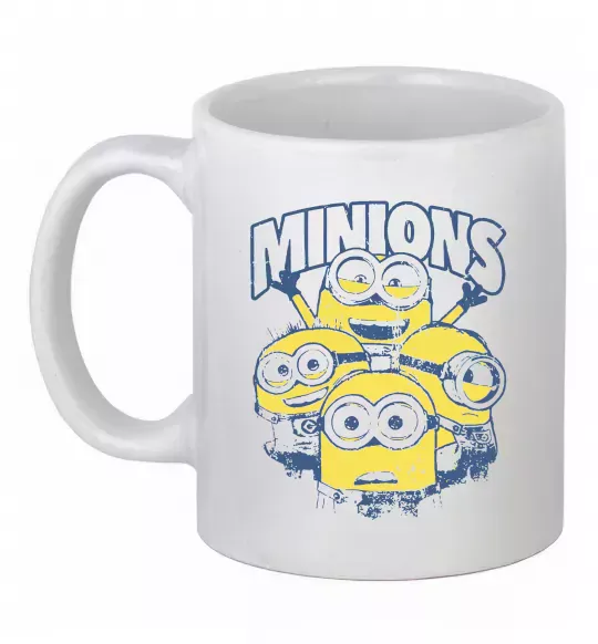 Чашка керамічна Minions напис Білий фото