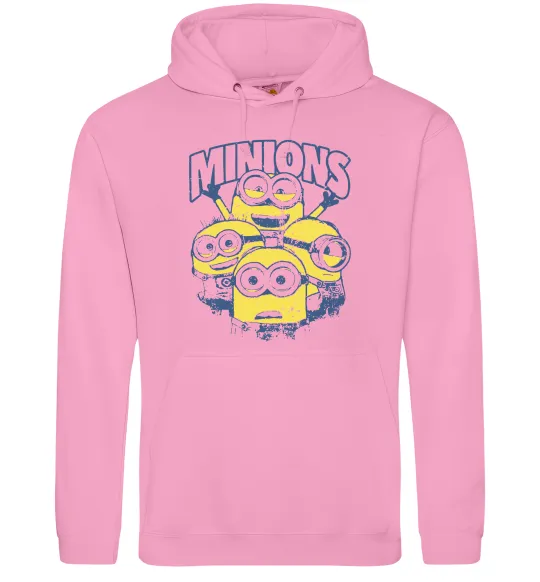 Чоловіча толстовка (худі) Minions напис Рожевий фото