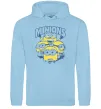 Чоловіча толстовка (худі) Minions напис Блакитний фото