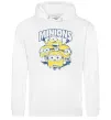 Женская толстовка (худи) Minions напис Белый фото