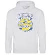 Женская толстовка (худи) Minions напис Серый меланж фото