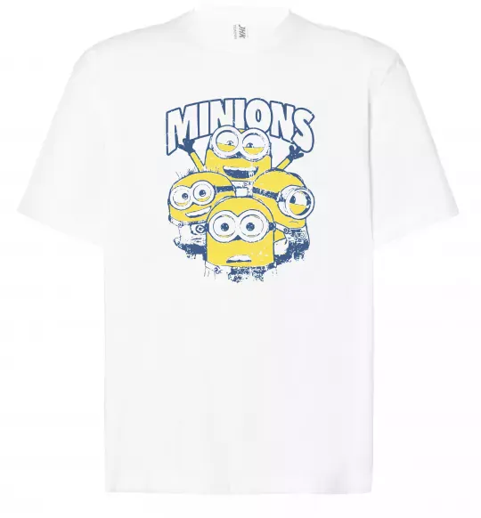 Футболка Оверсайз Minions напис Білий фото