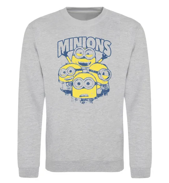 Свитшот Minions напис Серый меланж фото