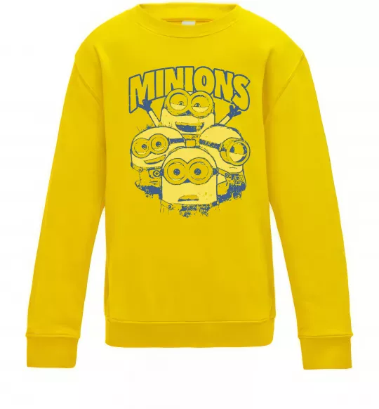 Дитячий світшот Minions напис Сонячно жовтий фото