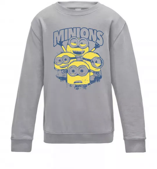 Дитячий світшот Minions напис Сірий меланж фото