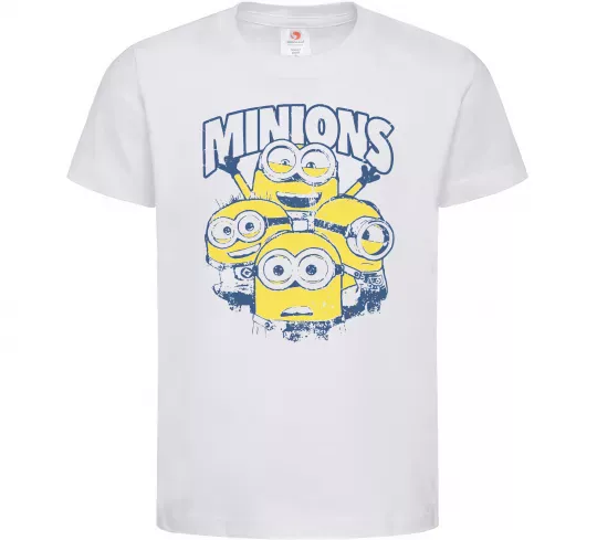 Дитяча футболка Minions напис Білий фото