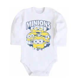 Детский боди Minions напис Белый фото