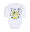 Дитячий бодік Minions напис Білий фото