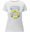 Жіноча преміум футболка Minions напис Білий фото