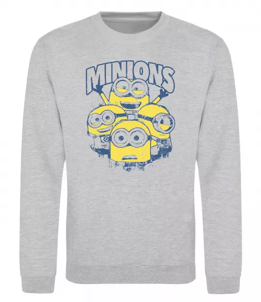 Світшот Minions напис Сірий меланж фото