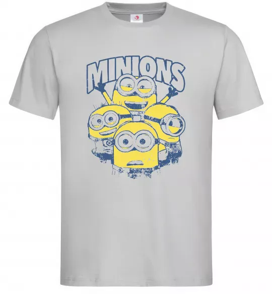 Мужская футболка Minions напис Серый фото