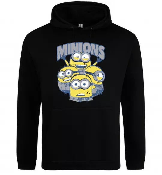 Мужская толстовка (худи) Minions напис Черный фото