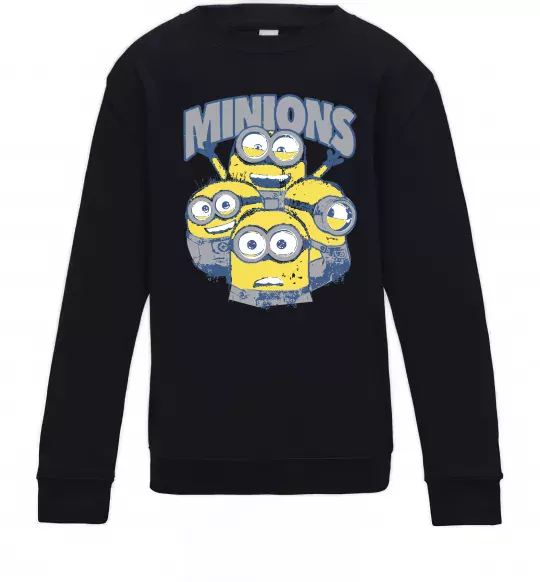 Дитячий світшот Minions напис Чорний фото