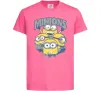 Дитяча футболка Minions напис Яскраво-рожевий фото