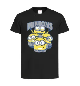 Детская футболка Minions напис Черный фото