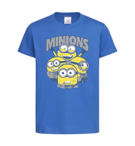 Дитяча футболка Minions напис Яскраво-синій фото