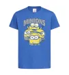 Дитяча футболка Minions напис Яскраво-синій фото